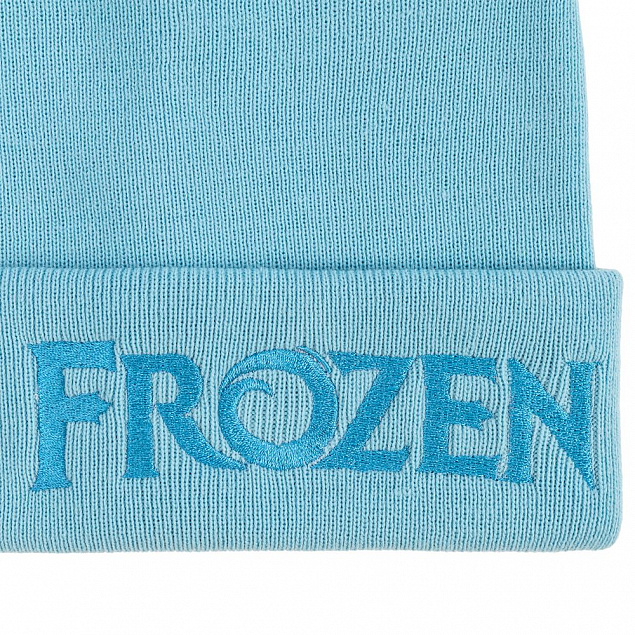 Шапка детская с вышивкой Frozen, голубая с логотипом в Белгороде заказать по выгодной цене в кибермаркете AvroraStore