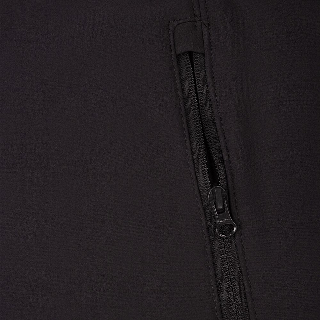 Куртка мужская Hooded Softshell черная с логотипом в Белгороде заказать по выгодной цене в кибермаркете AvroraStore