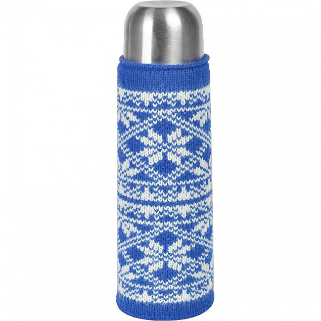 Чехол вязаный на бутылку/термос "Зимний орнамент" с логотипом в Белгороде заказать по выгодной цене в кибермаркете AvroraStore