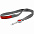 Лента для бейджа с ретрактором Devon, серая с красным с логотипом в Белгороде заказать по выгодной цене в кибермаркете AvroraStore