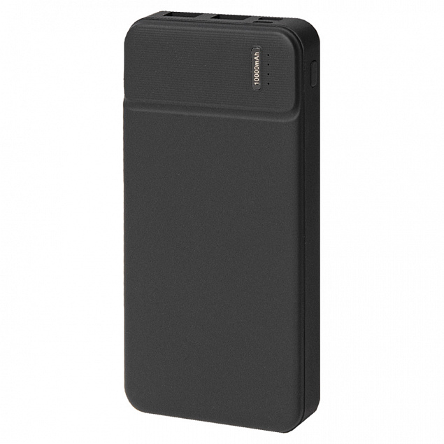 Универсальный аккумулятор OMG Flash 10 (10000 мАч) с подсветкой и soft touch,черный,13,7х6,87х1,55мм с логотипом в Белгороде заказать по выгодной цене в кибермаркете AvroraStore