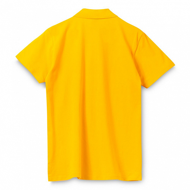 Рубашка поло мужская SPRING 210, желтая с логотипом в Белгороде заказать по выгодной цене в кибермаркете AvroraStore
