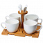 Набор "Ксю":чайная пара (4шт) и чайная ложка (4шт) с подставкой в подарочной упаковке с логотипом в Белгороде заказать по выгодной цене в кибермаркете AvroraStore