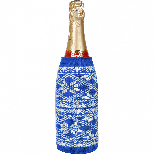 Чехол вязаный на бутылку/термос "Зимний орнамент" с логотипом в Белгороде заказать по выгодной цене в кибермаркете AvroraStore
