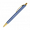 Шариковая ручка Cardin, лазурная/золото с логотипом в Белгороде заказать по выгодной цене в кибермаркете AvroraStore