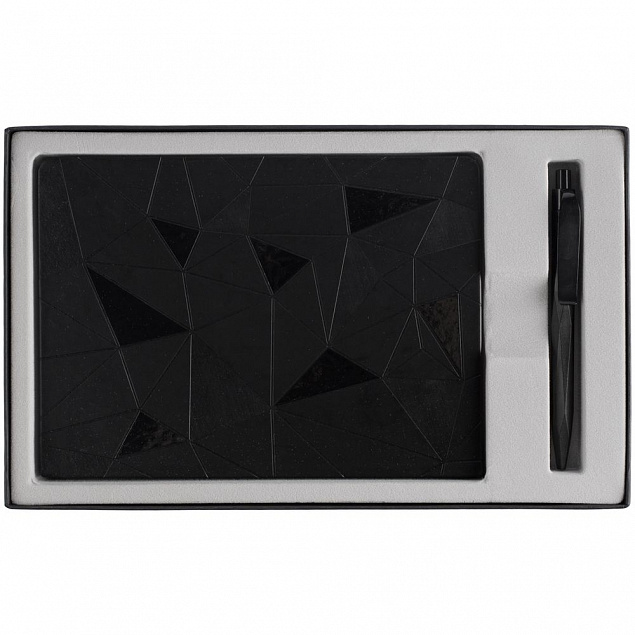 Набор Gems: ежедневник и ручка, черный с логотипом в Белгороде заказать по выгодной цене в кибермаркете AvroraStore