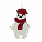 Ёлочная Игрушка Медвежонок (белый с красным) с логотипом в Белгороде заказать по выгодной цене в кибермаркете AvroraStore