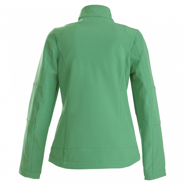 Куртка софтшелл женская TRIAL LADY, зеленая с логотипом в Белгороде заказать по выгодной цене в кибермаркете AvroraStore