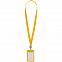 Карман для бейджа с лентой Staff, желтый с логотипом в Белгороде заказать по выгодной цене в кибермаркете AvroraStore