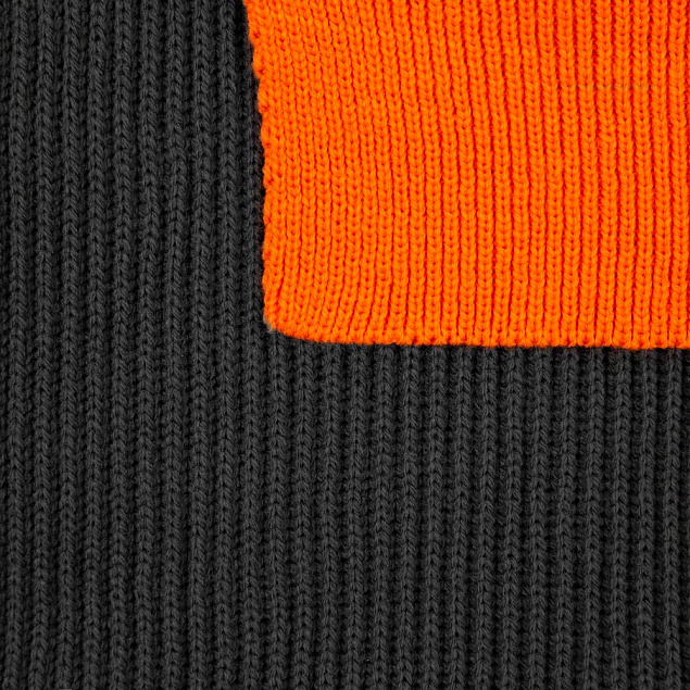 Шарф Snappy, темно-серый с оранжевым с логотипом в Белгороде заказать по выгодной цене в кибермаркете AvroraStore