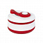 Стакан складной BUTTON;  300 мл, силикон, красный с логотипом в Белгороде заказать по выгодной цене в кибермаркете AvroraStore