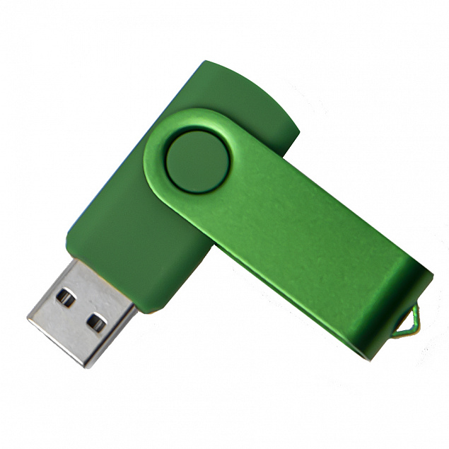 USB flash-карта DOT (16Гб), зеленый, 5,8х2х1,1см, пластик, металл с логотипом в Белгороде заказать по выгодной цене в кибермаркете AvroraStore