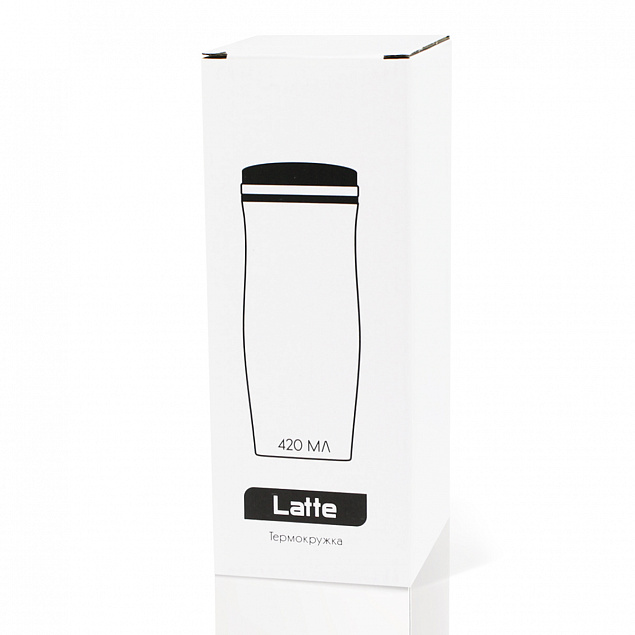 Термокружка Latte - Черный AA с логотипом в Белгороде заказать по выгодной цене в кибермаркете AvroraStore