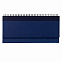 Недатированный планинг  VELVET 298x140 мм, синий с логотипом в Белгороде заказать по выгодной цене в кибермаркете AvroraStore