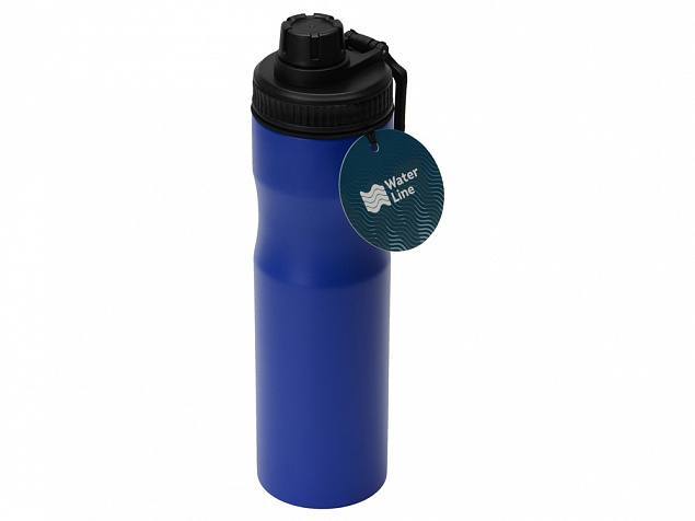 Бутылка для воды Supply Waterline, нерж сталь, 850 мл, синий/черный с логотипом в Белгороде заказать по выгодной цене в кибермаркете AvroraStore