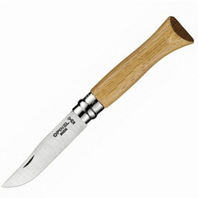 Нож Opinel № 6, дуб с логотипом в Белгороде заказать по выгодной цене в кибермаркете AvroraStore