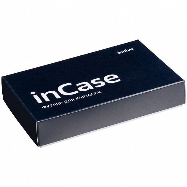 Футляр для карточек inCase, серый с бордовым с логотипом в Белгороде заказать по выгодной цене в кибермаркете AvroraStore