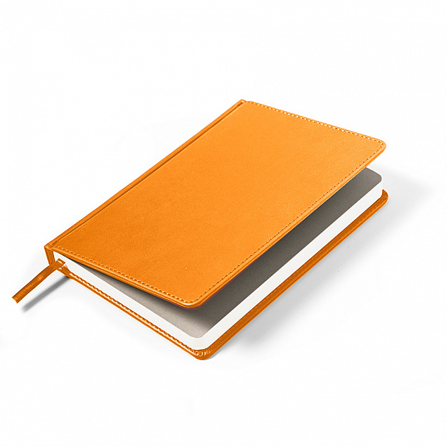 Ежедневник недатированный Anderson, А5,  оранжевый, белый блок с логотипом в Белгороде заказать по выгодной цене в кибермаркете AvroraStore