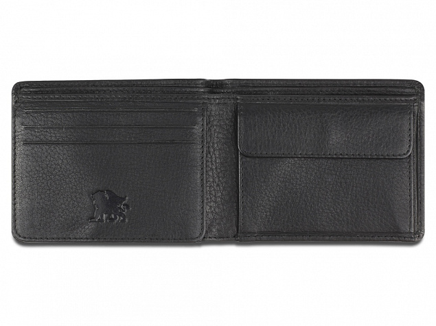 Бумажник Mano Don Montez, натуральная кожа в черном цвете, 11 х 8,4 см с логотипом в Белгороде заказать по выгодной цене в кибермаркете AvroraStore