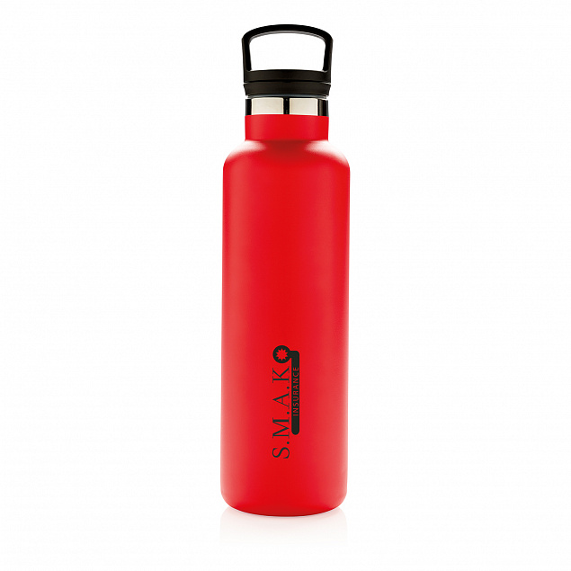 Герметичная вакуумная бутылка, красная с логотипом в Белгороде заказать по выгодной цене в кибермаркете AvroraStore