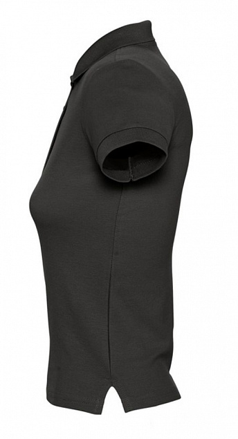 Рубашка поло женская PEOPLE 210, черная с логотипом в Белгороде заказать по выгодной цене в кибермаркете AvroraStore