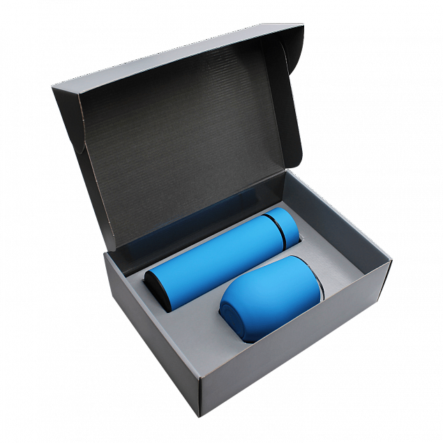Набор Hot Box CS grey (голубой) с логотипом в Белгороде заказать по выгодной цене в кибермаркете AvroraStore