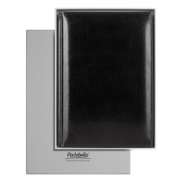 Ежедневник недатированный Madrid, 145x205, натур.кожа, черный, подарочная коробка с логотипом в Белгороде заказать по выгодной цене в кибермаркете AvroraStore