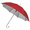 Зонт-трость SILVER, пластиковая ручка, полуавтомат с логотипом в Белгороде заказать по выгодной цене в кибермаркете AvroraStore