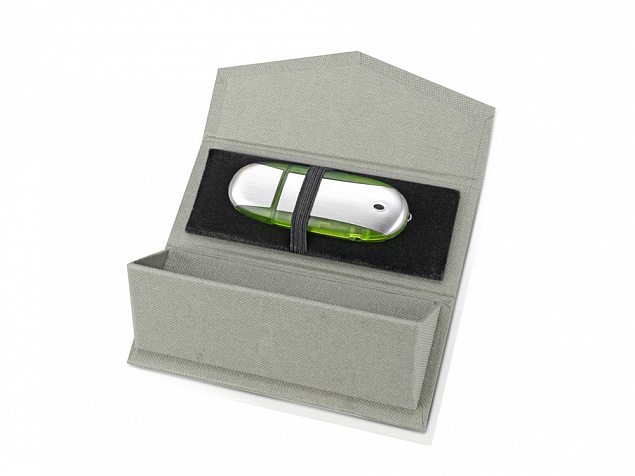 Подарочная коробка для флеш-карт треугольная, серый с логотипом в Белгороде заказать по выгодной цене в кибермаркете AvroraStore