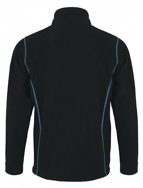 Куртка мужская NOVA MEN 200, черная с ярко-голубым с логотипом в Белгороде заказать по выгодной цене в кибермаркете AvroraStore