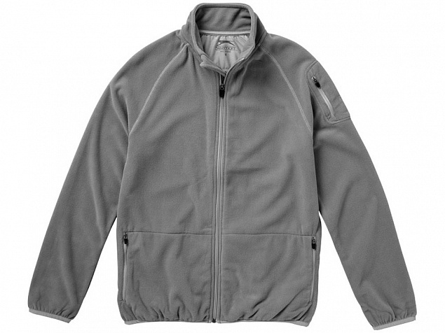 Куртка Drop Shot из микрофлиса мужская, серый с логотипом в Белгороде заказать по выгодной цене в кибермаркете AvroraStore