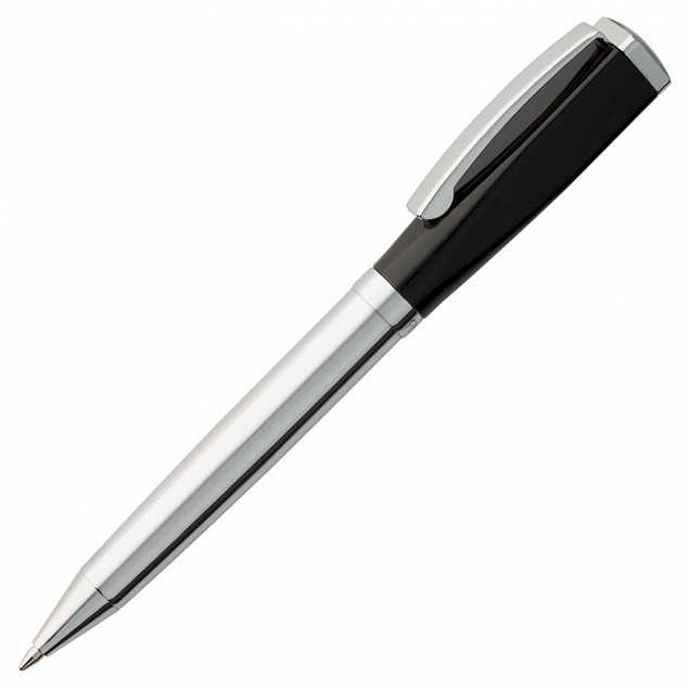 Ручка шариковая Bison, черная с логотипом в Белгороде заказать по выгодной цене в кибермаркете AvroraStore