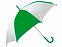 Зонт-трость Тилос, зеленый/белый с логотипом в Белгороде заказать по выгодной цене в кибермаркете AvroraStore