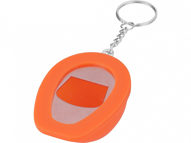 Брелок-открывалка Каска, оранжевый с логотипом в Белгороде заказать по выгодной цене в кибермаркете AvroraStore