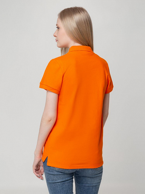 Рубашка поло женская Virma Lady, оранжевая с логотипом в Белгороде заказать по выгодной цене в кибермаркете AvroraStore