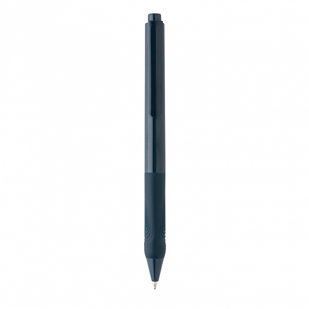 Ручка X9 с глянцевым корпусом и силиконовым грипом с логотипом в Белгороде заказать по выгодной цене в кибермаркете AvroraStore