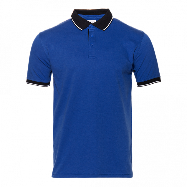 Рубашка поло StanContrast Синий с логотипом в Белгороде заказать по выгодной цене в кибермаркете AvroraStore