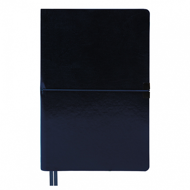 Ежедневник недатированный Save , A5, темно-синий,  рециклированная кожа, кремовый блок, подарочная с логотипом в Белгороде заказать по выгодной цене в кибермаркете AvroraStore
