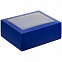 Коробка с окном InSight, синяя с логотипом в Белгороде заказать по выгодной цене в кибермаркете AvroraStore