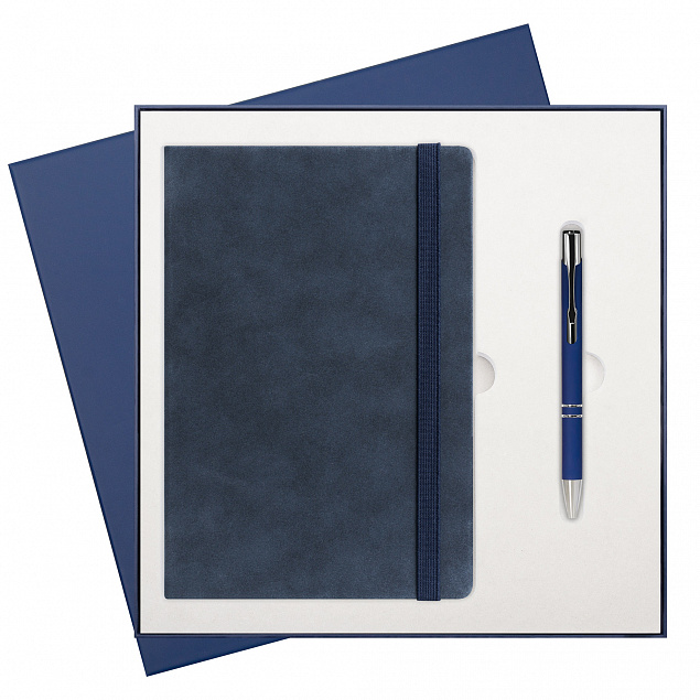 Подарочный набор Portobello/Nuba BtoBook синий (Ежедневник недат А5, Ручка) с логотипом в Белгороде заказать по выгодной цене в кибермаркете AvroraStore