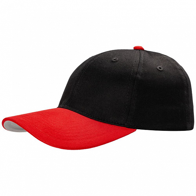 Бейсболка Ben Loyal, черная с красным с логотипом в Белгороде заказать по выгодной цене в кибермаркете AvroraStore