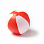 Мяч надувной SAONA, Белый/Красный с логотипом в Белгороде заказать по выгодной цене в кибермаркете AvroraStore
