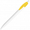 Ручка шариковая X-1 WHITE, белый/желтый непрозрачный клип, пластик с логотипом в Белгороде заказать по выгодной цене в кибермаркете AvroraStore