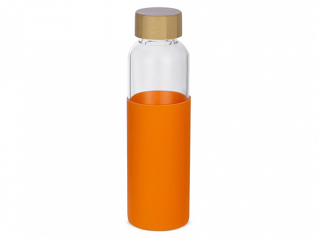 Стеклянная бутылка для воды в силиконовом чехле «Refine» с логотипом в Белгороде заказать по выгодной цене в кибермаркете AvroraStore