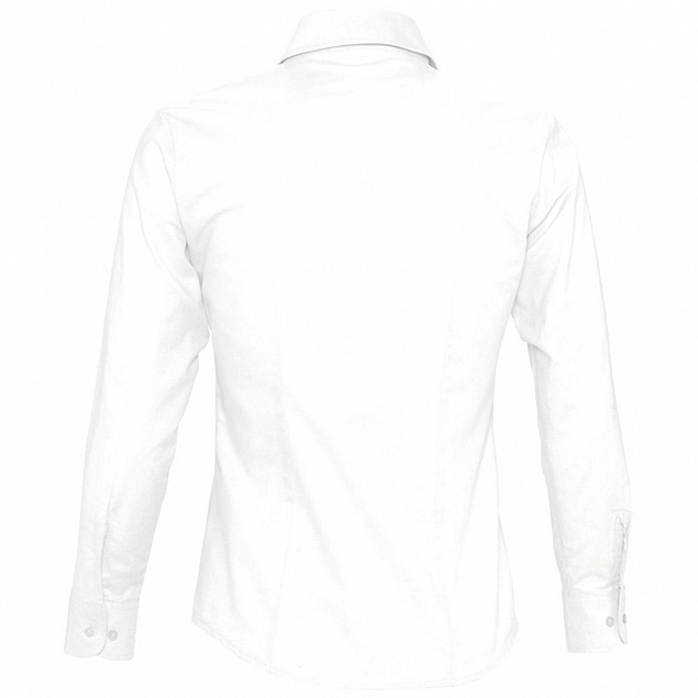 Рубашка женская с длинным рукавом EMBASSY, белая с логотипом в Белгороде заказать по выгодной цене в кибермаркете AvroraStore
