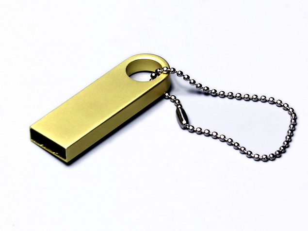 USB 2.0-флешка на 128 Гб с мини чипом и круглым отверстием с логотипом в Белгороде заказать по выгодной цене в кибермаркете AvroraStore