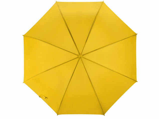 Зонт-трость полуавтоматический с пластиковой ручкой, желтый с логотипом в Белгороде заказать по выгодной цене в кибермаркете AvroraStore