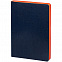 Ежедневник Slip, недатированный, синий с оранжевым с логотипом в Белгороде заказать по выгодной цене в кибермаркете AvroraStore