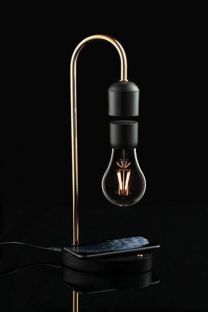 Левитирующая лампа с функцией беспроводной зарядки leviStation с логотипом в Белгороде заказать по выгодной цене в кибермаркете AvroraStore