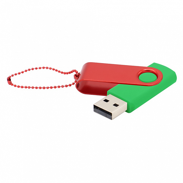 Флешка Designer To Go 2.0 USB 16Gb, зеленый/красный с логотипом в Белгороде заказать по выгодной цене в кибермаркете AvroraStore